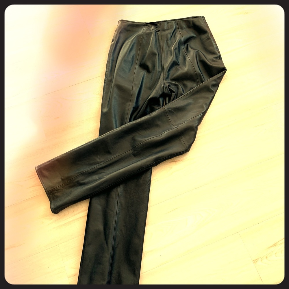 Black leather pants
